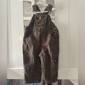 Vintage Boys Cotton Overalls with Giraffe 18-24 months